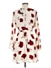 Lush 100% Polyester Floral Ivory Casual Dress Size M - photo 2