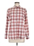 Garnet Hill 100% Cotton Plaid Red Long Sleeve Button-Down Shirt Size 6 - photo 1
