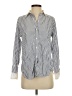 Everlane 100% Cotton Stripes Blue Long Sleeve Button-Down Shirt Size 4 - photo 1