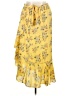 Max Studio 100% Polyester Floral Yellow Casual Skirt Size XL - photo 1