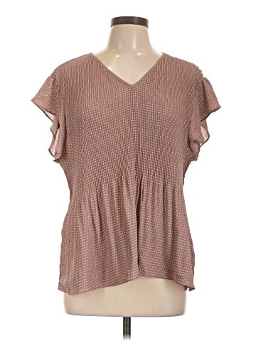 Adrianna Papell Short Sleeve Blouse (view 1)