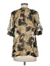 Gibson 100% Silk Animal Print Brown Short Sleeve Silk Top Size M - photo 2