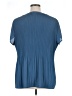Pleione 100% Polyester Blue Short Sleeve Blouse Size XL - photo 2