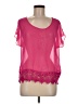 Charming Charlie Pink Short Sleeve Blouse Size M - photo 1