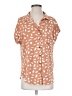 Umgee 100% Polyester Print Orange Short Sleeve Blouse Size S - photo 1