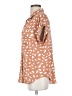 Umgee 100% Polyester Print Orange Short Sleeve Blouse Size S - photo 5