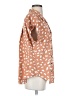 Umgee 100% Polyester Print Orange Short Sleeve Blouse Size S - photo 4
