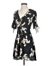 Topshop Floral Black Casual Dress Size 4 - photo 1