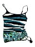 Beach House Print Blue Swimsuit Top Size 10 - photo 1