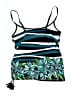 Beach House Print Blue Swimsuit Top Size 10 - photo 2