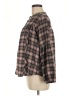 Knox Rose Plaid Brown Long Sleeve Blouse Size M - photo 5