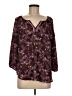Fun2Fun Burgundy 3/4 Sleeve Blouse Size M - photo 1