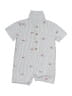Gymboree Checkered-gingham Gray Short Sleeve Onesie Size 18-24 mo - photo 1