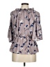 Say What? 100% Polyester Gray 3/4 Sleeve Blouse Size M - photo 2