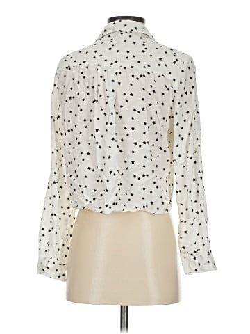 Aqua Long Sleeve Blouse (view 2)