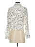 Aqua 100% Rayon Stars White Ivory Long Sleeve Blouse Size S - photo 2