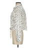 Aqua 100% Rayon Stars White Ivory Long Sleeve Blouse Size S - photo 5