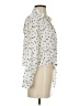 Aqua 100% Rayon Stars White Ivory Long Sleeve Blouse Size S - photo 4