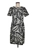Ann Taylor Graphic Black Casual Dress Size 6 - photo 1