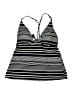 Kona Sol Stripes Black Swimsuit Top Size XL - photo 1