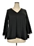 Sachin + Babi 100% Polyester Black Long Sleeve Blouse Size 2XL - photo 1
