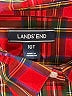 Lands' End 100% Supima Cotton Plaid Red Long Sleeve Button-Down Shirt Size 10 (tall) - photo 7
