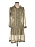 IKKS Paisley Tan Casual Dress Size S (estimated) - photo 1