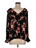 Counterparts 100% Polyester Black 3/4 Sleeve Blouse Size L - photo 1