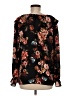 Counterparts 100% Polyester Black 3/4 Sleeve Blouse Size L - photo 2