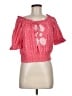 Saylor Pink Short Sleeve Blouse Size M - photo 1