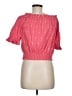 Saylor Pink Short Sleeve Blouse Size M - photo 2