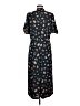 Ann Taylor 100% Polyester Floral Black Casual Dress Size 8 - photo 2