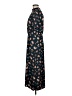 Ann Taylor 100% Polyester Floral Black Casual Dress Size 8 - photo 5