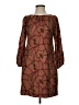 Britt Ryan Graphic Brown Casual Dress Size 4 - photo 1
