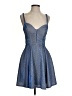 B. Smart 100% Polyester Metallic Blue Cocktail Dress Size 5 - photo 1