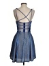B. Smart 100% Polyester Metallic Blue Cocktail Dress Size 5 - photo 2