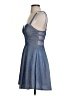 B. Smart 100% Polyester Metallic Blue Cocktail Dress Size 5 - photo 5
