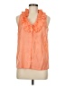 J.Crew 100% Silk Orange Sleeveless Silk Top Size 6 - photo 1