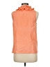 J.Crew 100% Silk Orange Sleeveless Silk Top Size 6 - photo 2