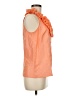 J.Crew 100% Silk Orange Sleeveless Silk Top Size 6 - photo 4