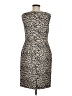 9&Co. 100% Polyester Animal Print Tan Cocktail Dress Size 6 - photo 2