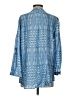 Keren Hart 100% Rayon Blue Long Sleeve Blouse Size S - photo 2