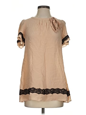 Twelve by Twelve Short Sleeve Silk Top (view 1)