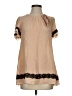 Twelve by Twelve 100% Silk Tan Short Sleeve Silk Top Size S - photo 1