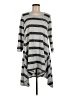Fever Stripes Gray Casual Dress Size M - photo 1