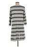 Fever Stripes Gray Casual Dress Size M - photo 2