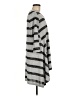 Fever Stripes Gray Casual Dress Size M - photo 4