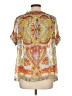 BILA 100% Rayon Orange Short Sleeve Blouse Size L - photo 2