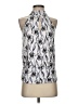 White House Black Market Silver Sleeveless Blouse Size S - photo 1