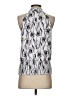 White House Black Market Silver Sleeveless Blouse Size S - photo 2